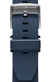 FKM Rubber 22mm Watch Strap - Dark Blue - Rose Gold Buckle -