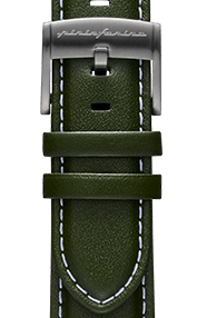 Genuine Italian Leather 22mm Watch Strap – Green - Rose Gold Buckle -