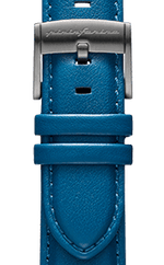 PININFARINA GENUINE ITALIAN LEATHER 22MM WATCH STRAP – BLUE WITH STEEL BUCKLE - Pininfarina Hybrid Watches