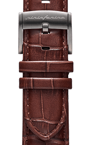 Genuine Italian Leather 22mm Dress Watch Strap – Dark Brown - Rose Gold Buckle -