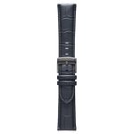 Genuine Italian Leather 22mm Dress Watch Strap - Dark Grey -