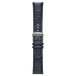 Genuine Italian Leather 22mm Dress Watch Strap - Dark Grey -